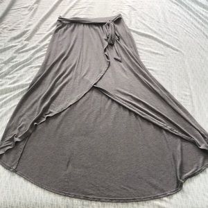 Gray maxi skirt